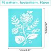 Christmas Reindeer Self-Adhesive Silk Screen Printing Stencil DIY-OC0001-99B-2