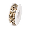 Two Tone 304 Stainless Steel Textured Oval Link Chains CHS-P028-12A-3
