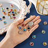 Crafans 24pcs 6 colors Zinc Alloy Rhinestone Pendants FIND-CF0001-01-7