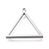 Non-Tarnish 304 Stainless Steel Open Back Bezel Pendants STAS-K208-03P-A-1