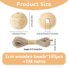 Wood Beads WOOD-FH0002-29B-2