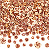 320Pcs 6 Styles Imitation Wood Acrylic Beads SACR-PA0001-25-1