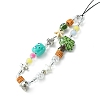 Acrylic & Resin & Porcelain & Synthetic Quartz Crystal Mobile Straps HJEW-FS00001-1