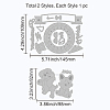 2Pcs 2 Styles Carbon Steel Cutting Dies Stencils DIY-WH0309-657-6