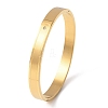 304 Stainless Steel Micro Pave Clear Cubic Zirconia Bangles for Women BJEW-B161-04G-4
