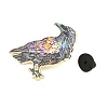 Raven Alloy Lapel Pin Backs for Backpack Clothes AL-CBABF13-04-3