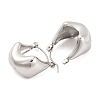 Non-Tarnish 304 Stainless Steel Geometric Basket Bag Design Hoop Earrings for Women EJEW-Z057-06P-2