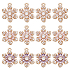 12Pcs 3 Colors Brass with Cubic Zirconia Pendants KK-DR0001-57-1