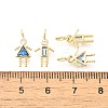 Brass Micro Pave Cubic Zirconia Pendants KK-D339-02G-12-3