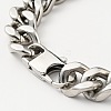Non-Tarnish 201 Stainless Steel Curb Chain Bracelet Hand Polished for Men Women LS-BJEW-H550-06A-P-3