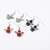 Angel Natural & Synthetic Mixed Stone Dangle Earrings EJEW-JE01587-1