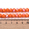 Electroplate Opaque Solid Color Glass Beads Strands EGLA-A034-P8mm-L29-4