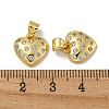 Brass Micro Pave Cubic Zirconia Pendants KK-N254-135A-G-3