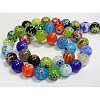 Handmade Millefiori Glass Beads Strands X-LK04-2