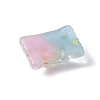 Transparent Two Tone Resin Cabochons LS-RESI-WH0035-06G-2