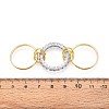 Brass Micro Pave Cubic Zirconia Finger Rings RJEW-D325-01PG-03-6
