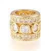 Brass Micro Pave Cubic Zirconia Beads ZIRC-J018-13G-1