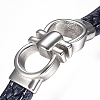 Men's Braided Leather Cord Bracelets BJEW-H559-15F-2