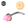 G23 Titanium & Imitation Opal L-Shaped Nose Rings WG62851-09-1