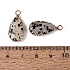 Natural Dalmatian Jasper Faceted Pendants G-Q606-104G-05-3