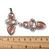 Cherry Quartz Glass Pendants G-Q158-04I-3