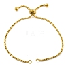 Ion Plating(IP) 304 Stainless Steel Box Chain Slider Bracelet Makings X-STAS-P360-03G-2