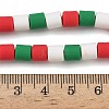 Christmas Handmade Polymer Clay Beads Strands CLAY-F006-01A-4