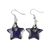 Natutal Dyed Lapis Lazuli Dangle Earrings EJEW-F343-C05-2