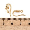Brass Micro Pave Clear Cubic Zirconia Star Earring Hooks LS-KK-A274-06G-3