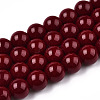 Opaque Solid Color Glass Beads Strands X-GLAA-T032-P10mm-05-1