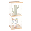 2-Tier Transparent Acrylic Minifigures Display Case ODIS-WH0043-24A-1