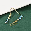 Ocean Series 304 Stainless Steel Enamel Dangle Earrings EJEW-K017-01G-G-3