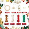Christmas Theme DIY Handmade Woven Cotton Christmas Reindeer Keychain Making Kits DIY-SC0028-11-2