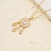 Fashionable Brass Clear Cubic Zirconia Pendant Cable Chain Necklaces for Women FN2830-6-1