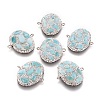 Natural Larimar Links Connectors G-P439-K01-1