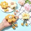 1 Sets 6Pcs 6 Styles Flower Fabric Brooches Mixed Colors ST-CJ0038-001-4