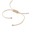 Natural Mixed Gemstone Colunm Braided Bead Bracelet BJEW-JB09761-5