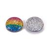 Rainbow Resin Cabochons CRES-Q197-49-2