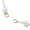 Round ABS Imitation Pearl Beads Link Chain Bracelet Making AJEW-JB01301-2