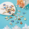 40Pcs 10 Styles Printed Alloy Enamel Pendants ENAM-TA0001-53-4