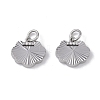 Brass & Clear Cubic Zirconia Charms KK-G497-20P-1