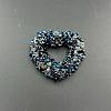 Bling Bling Resin Rhinestone Hollow Heart Beads LS-RESI-WH0080-01J-1