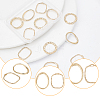 BENECREAT 8pcs 2 style Brass Linking Rings KK-BC0009-28-4