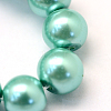 Baking Painted Pearlized Glass Pearl Round Bead Strands HY-Q003-4mm-32-3