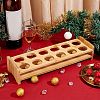 12-Slot Wooden Shot Glass Tray Holders ODIS-WH0027-031-2