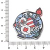 Football Theme Printed Transparent Acrylic Pendants OACR-B055-03G-3
