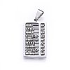 Tarnish Resistant 304 Stainless Steel Pendants STAS-O108-65P-1