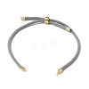 3MM Adjustable Round Nylon Braided Cord Bracelet Making FB-CBAA152-04G-32-1