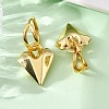 Heart Brass Hoop Earrings EJEW-D322-12G-02-3
