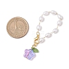 Glass Flower Cup Charms HJEW-JM02851-4